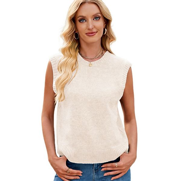 

Женский вязаный жилет-свитер без рукавов с бантом на спине Yesfashion, Apricot