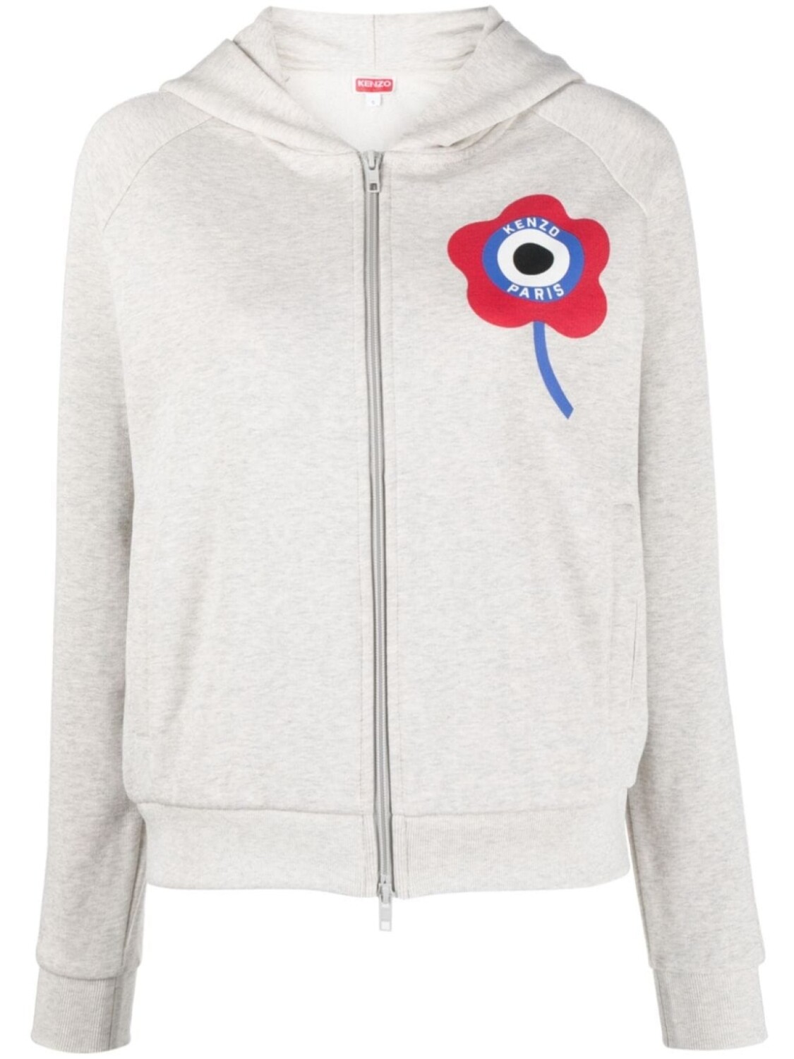 

Kenzo худи на молнии с логотипом, серый