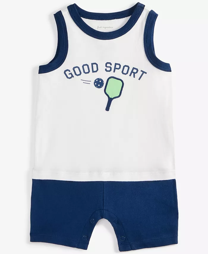 

Детский комбинезон для мальчиков Good Sport с принтом First Impressions, белый