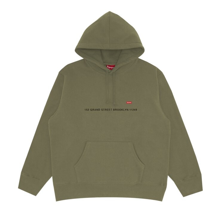 Толстовка Supreme Shop Small Box Hooded - Brooklyn 'Light Olive', зеленый — фото 2