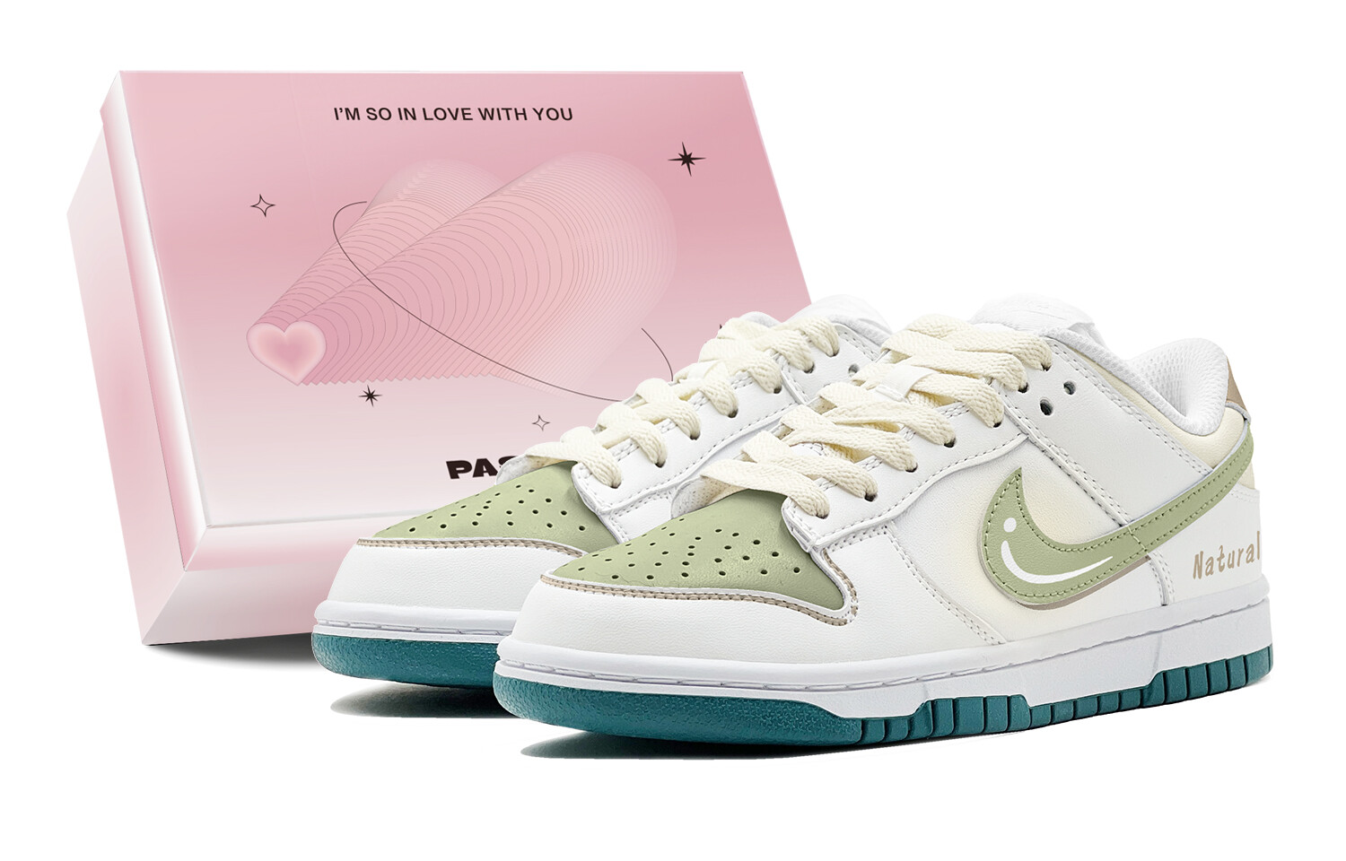

Кроссовки Nike Dunk Skateboarding Shoes Women's Low-top Brown, желтый
