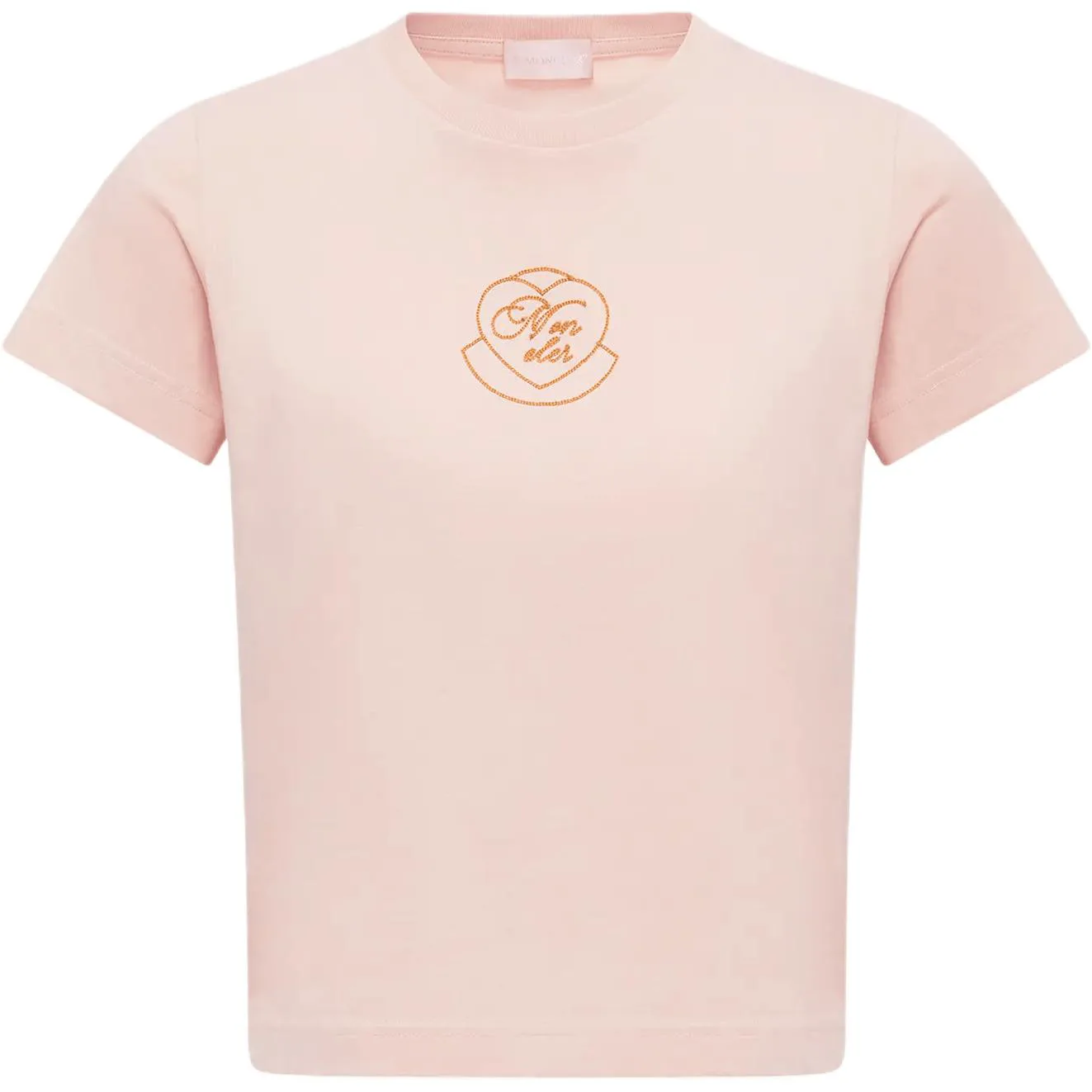 

Футболка с вышитым логотипом Moncler, светло-розовый