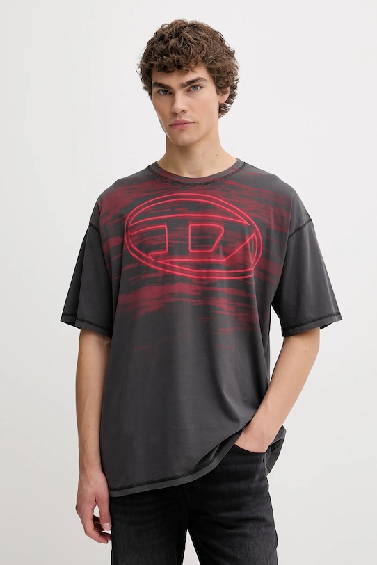 

Хлопковая футболка T-BOXT-T5 Diesel, серый