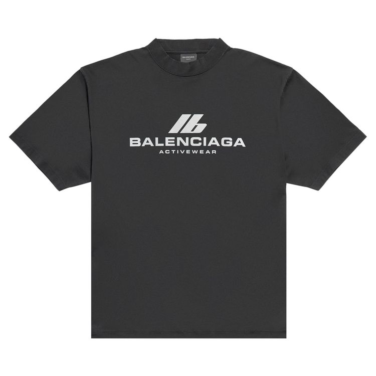 

Футболка Balenciaga Activewear T-Shirt 'Faded Black', черный