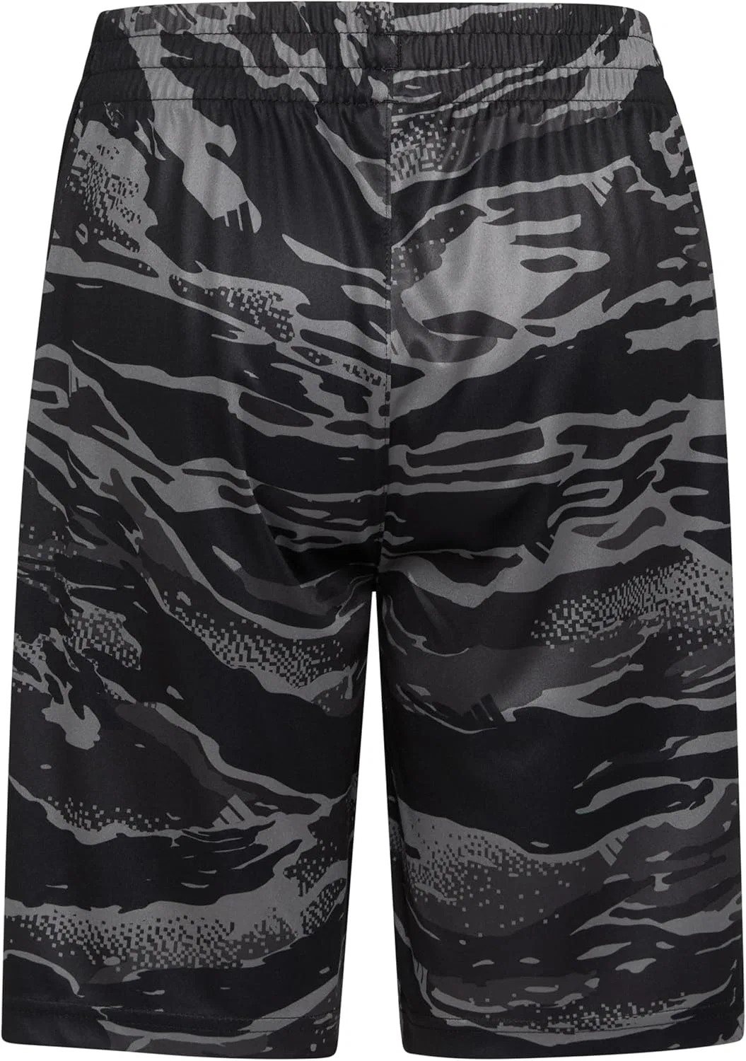 Детские шорты Adidas AOP Tiger Camo с тремя полосками, черный — фото 2