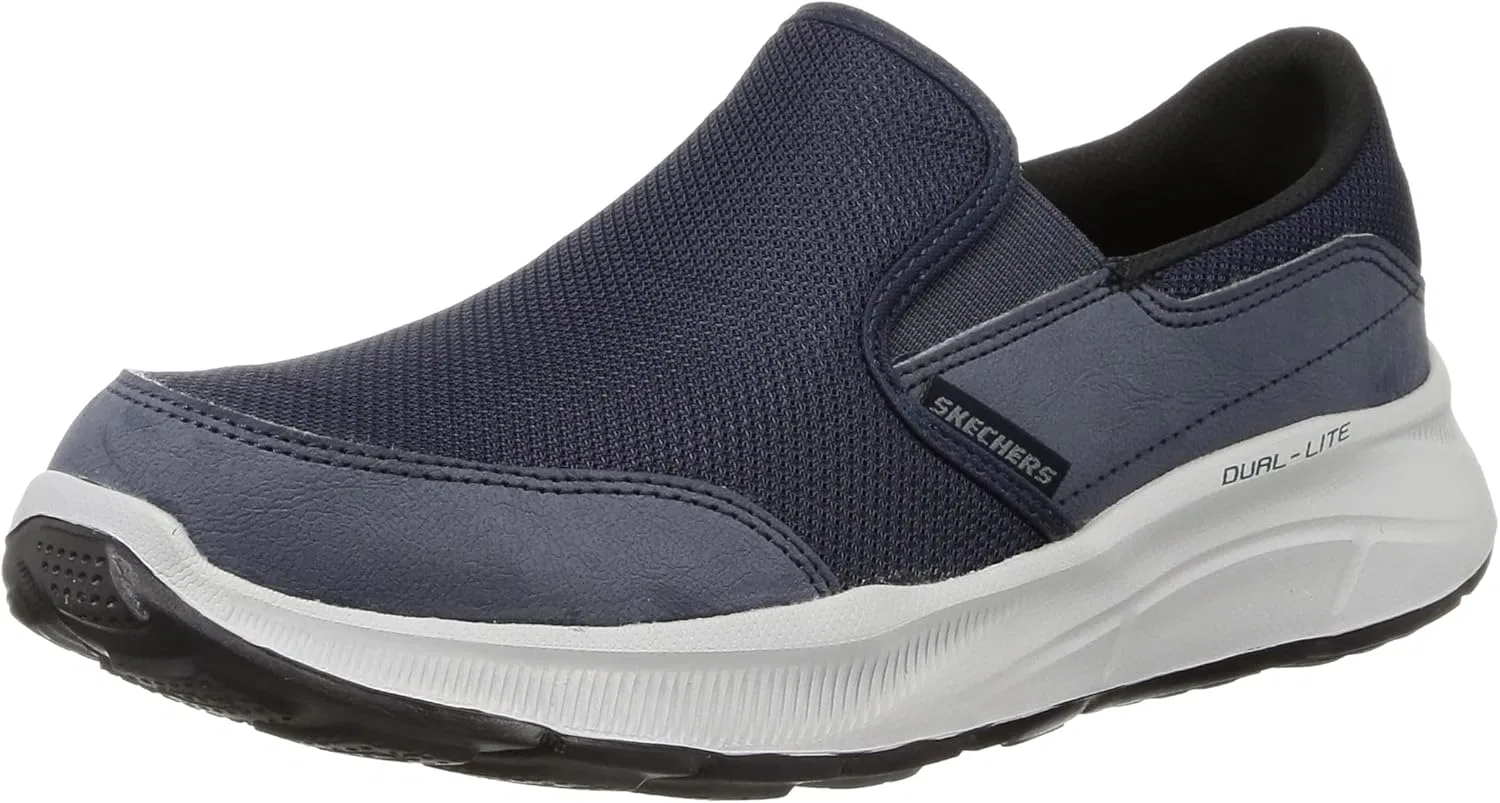 Мужские слипоны Skechers Parson-Ralven, Navy Mesh With Duraleather Trim
