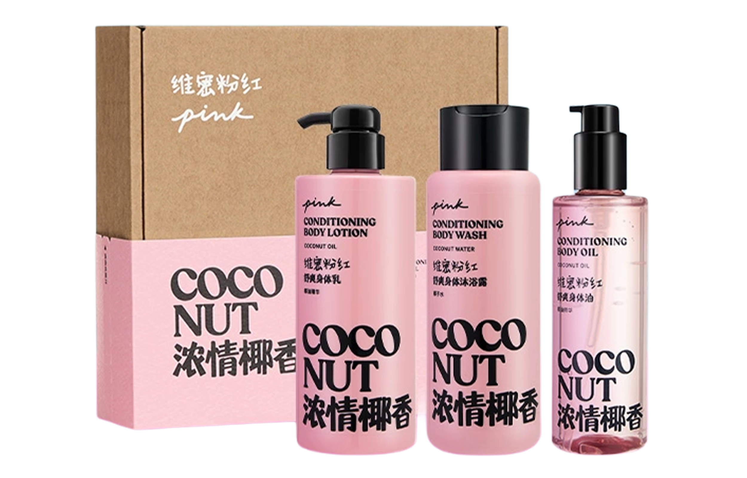 

Victoria's Secret Набор для ухода Pink Fragrance: гель для душа и увлажняющий лосьон 355мл+355мл+236мл