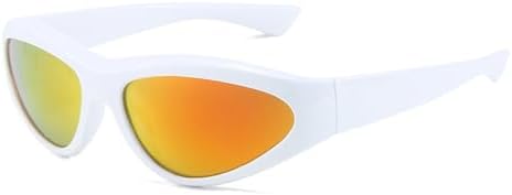 

Спортивные солнцезащитные очки в стиле панк 2027 года для женщин и мужчин, в стиле стимпанк, зеркальные, винтажные, с защитой от УФ-излучения UV400 MTZJH, C9 White Red Film