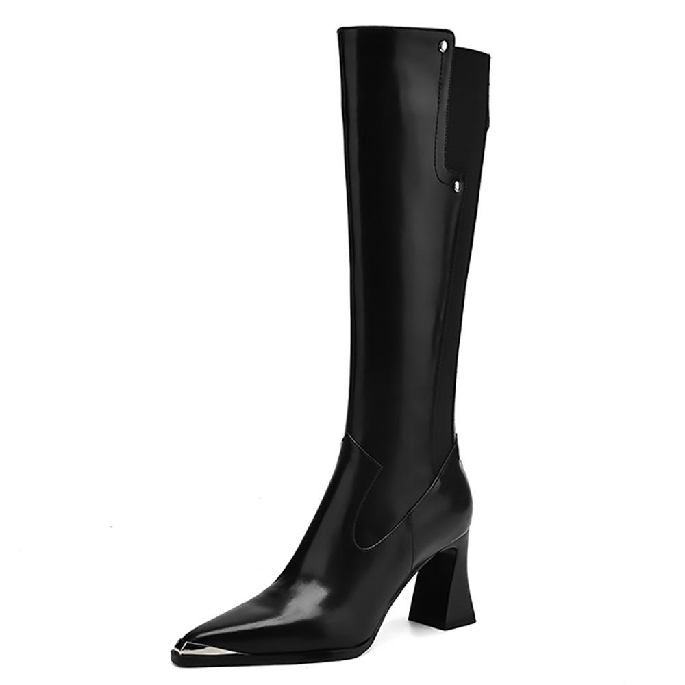 Сапоги до колена 7,5 см женские Devanro, Black