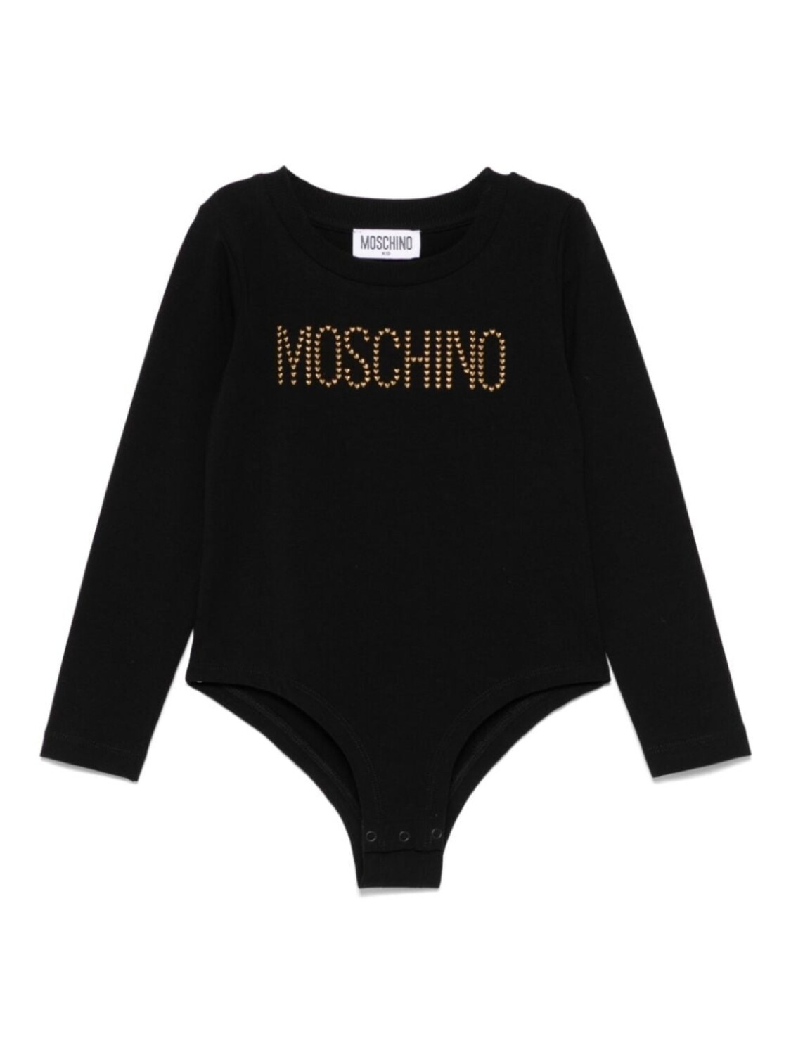 

Moschino Kids боди с логотипом и заклепками, черный