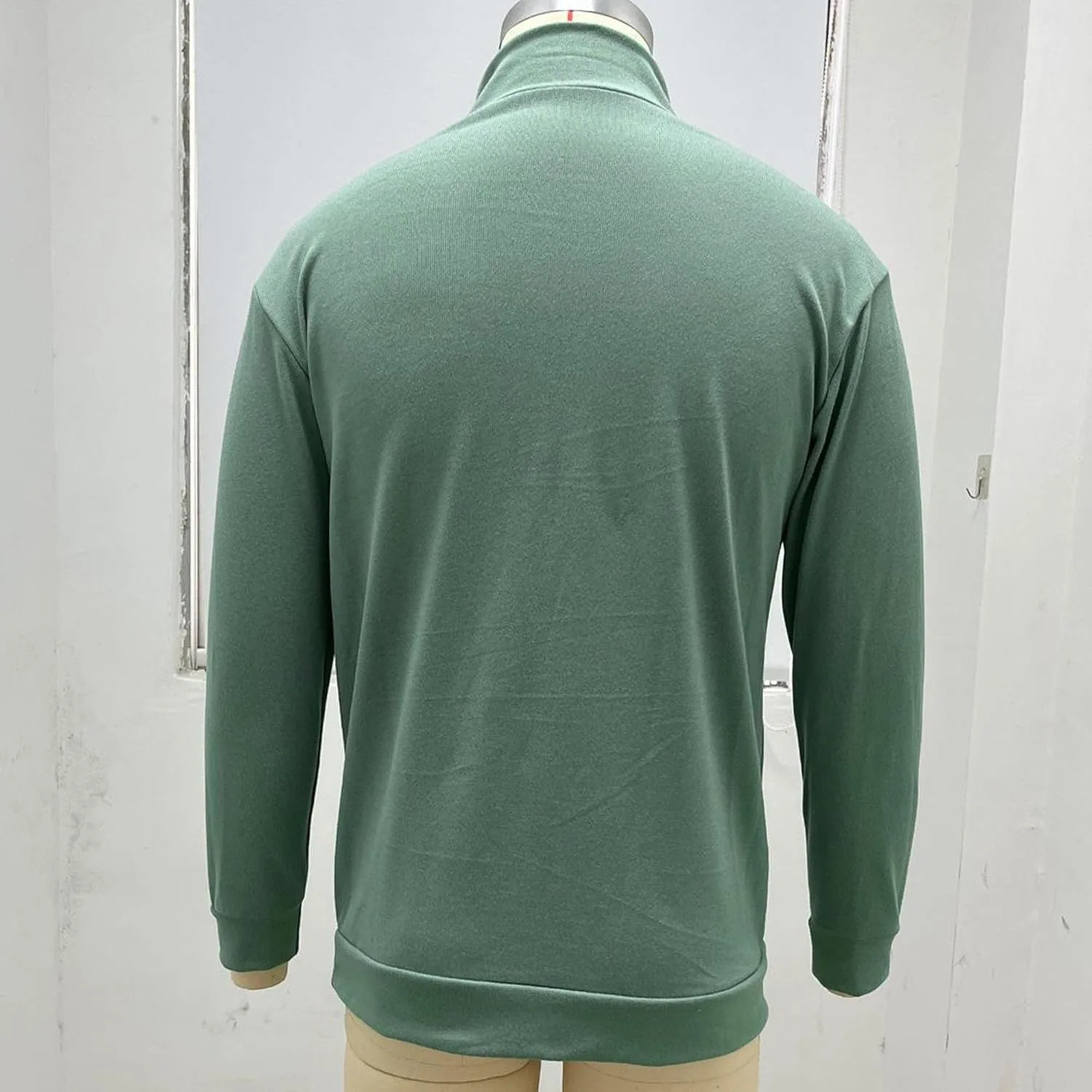 Мужской 3/4 Zip Slim Fit топ с длинным рукавом — фото 2