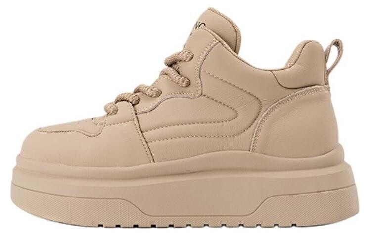 

Кеды, скейтборд обувь женская средняя высота абрикос Aokang, цвет Apricot