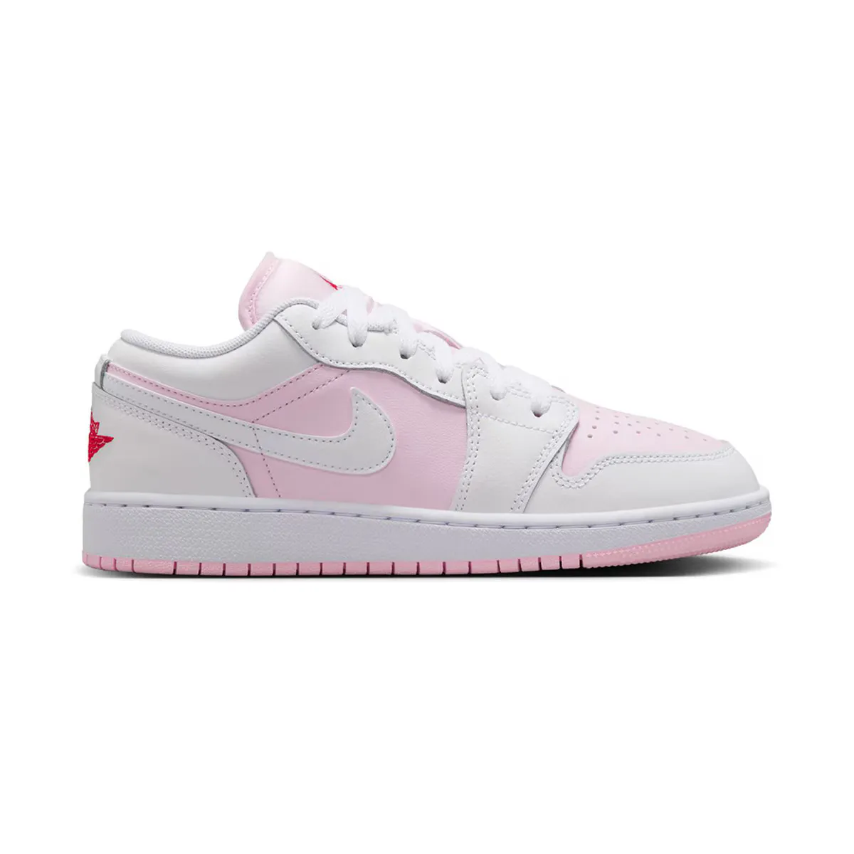 

Баскетбольные кроссовки Air Jordan 1 Low для детей, розовый/белый