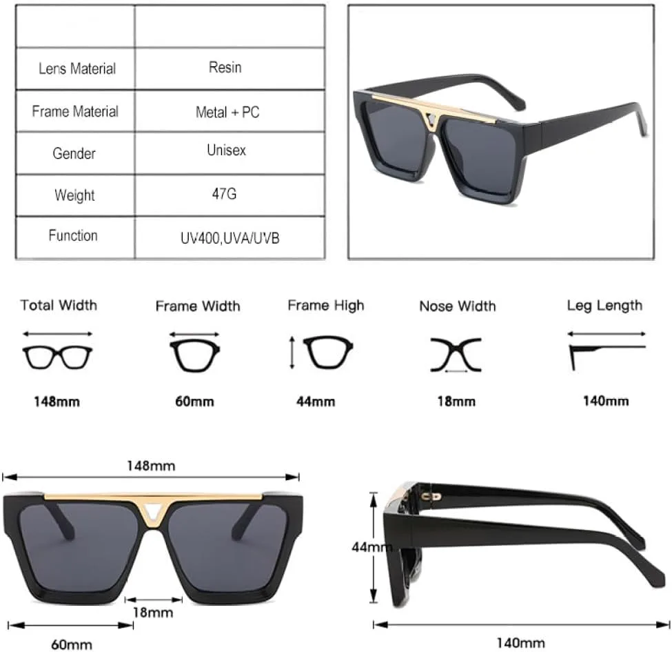 

Популярные модные женские солнцезащитные очки в стиле ретро с градиентным зеркальным покрытием, солнцезащитные очки UV400 для мужчин generic, Pattern Gray Yellow