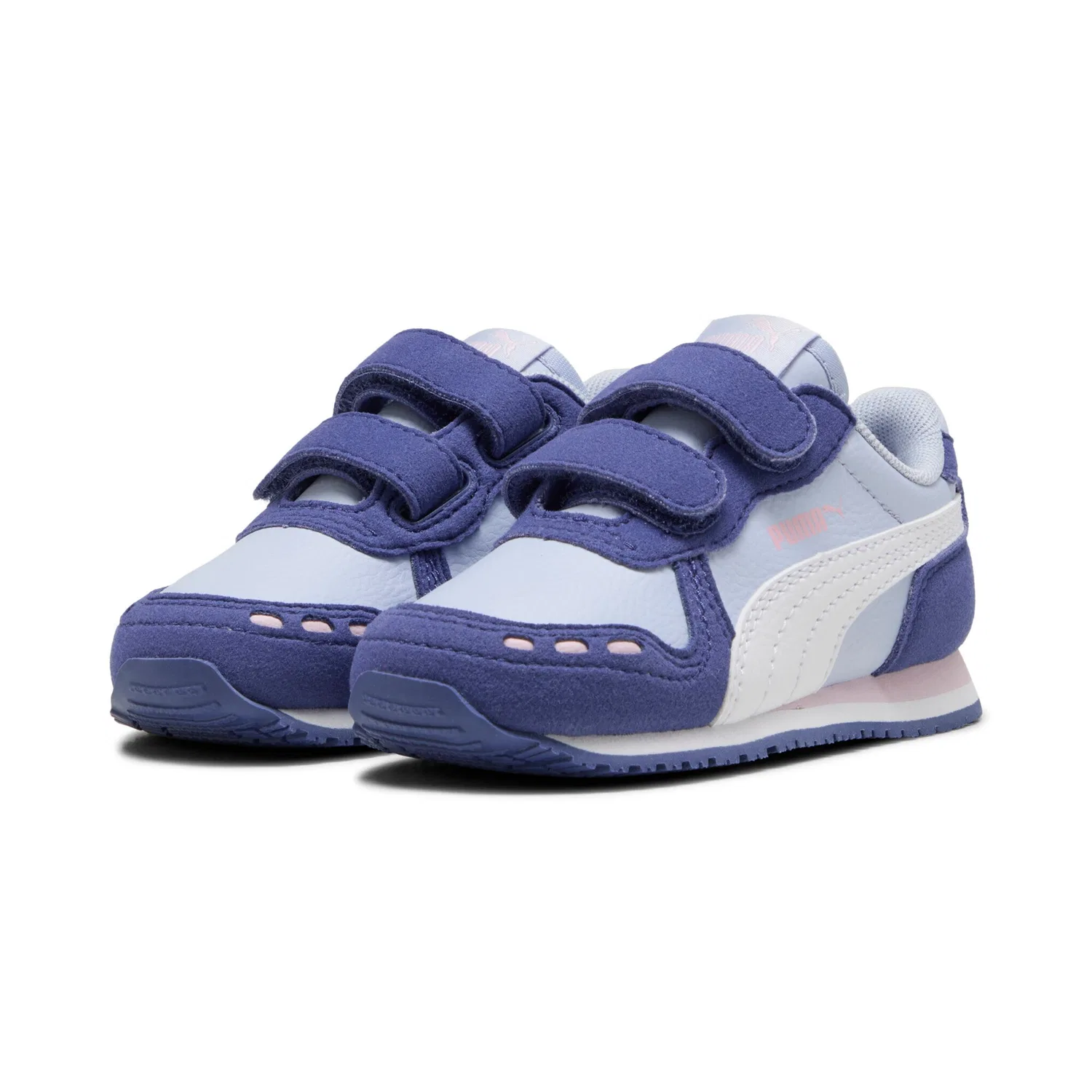 Детские кроссовки в ретро-стиле Cabana Racer PUMA, Cool Weather/White/Blue Crystal/Rose Mauve