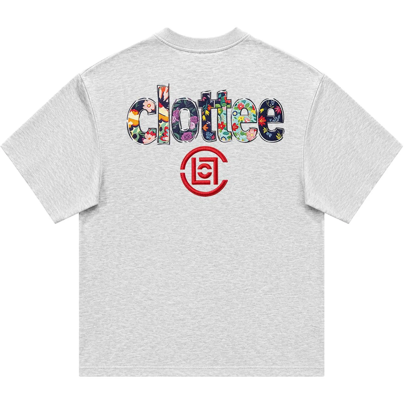 Детская футболка с круглым вырезом, тонкая, прямого кроя, Thin Straight Fit, CLOT, White Heather Gray