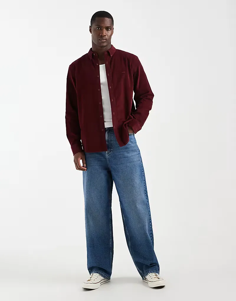 Рубашка authentic на пуговицах Levi's, бордовый — фото 2