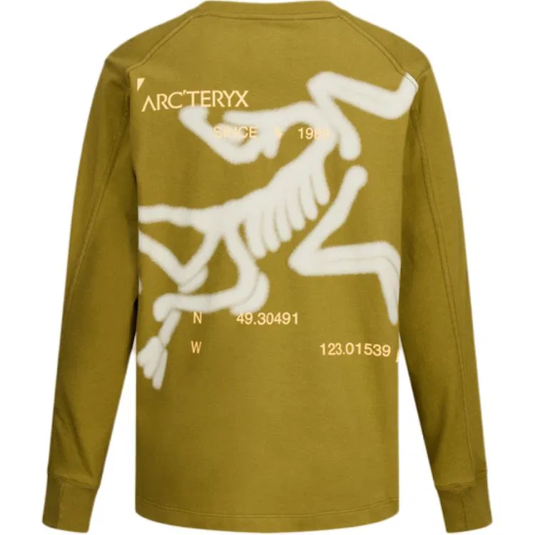 Женская футболка с круглым вырезом прямого кроя Kragg Arcteryx, Fern Forest Green/Driftwood White/BRACKEN/SEA SALT — фото 3