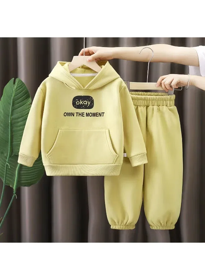 Комплект детский утепленный из флиса 2 предмета Independent Brand, желтый