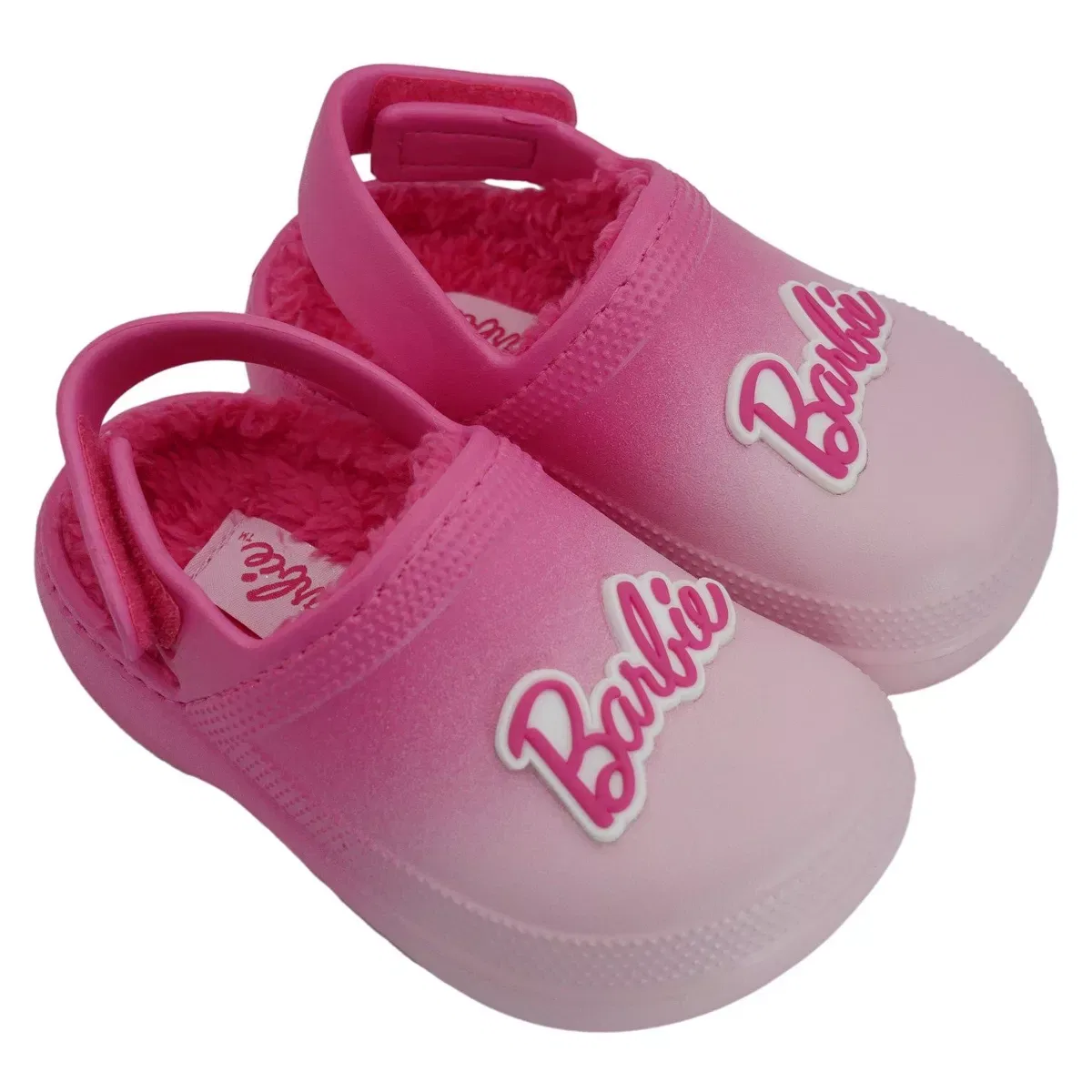 Детские сабо для девочек с искусственным мехом Barbie, Pink Ombre — фото 2