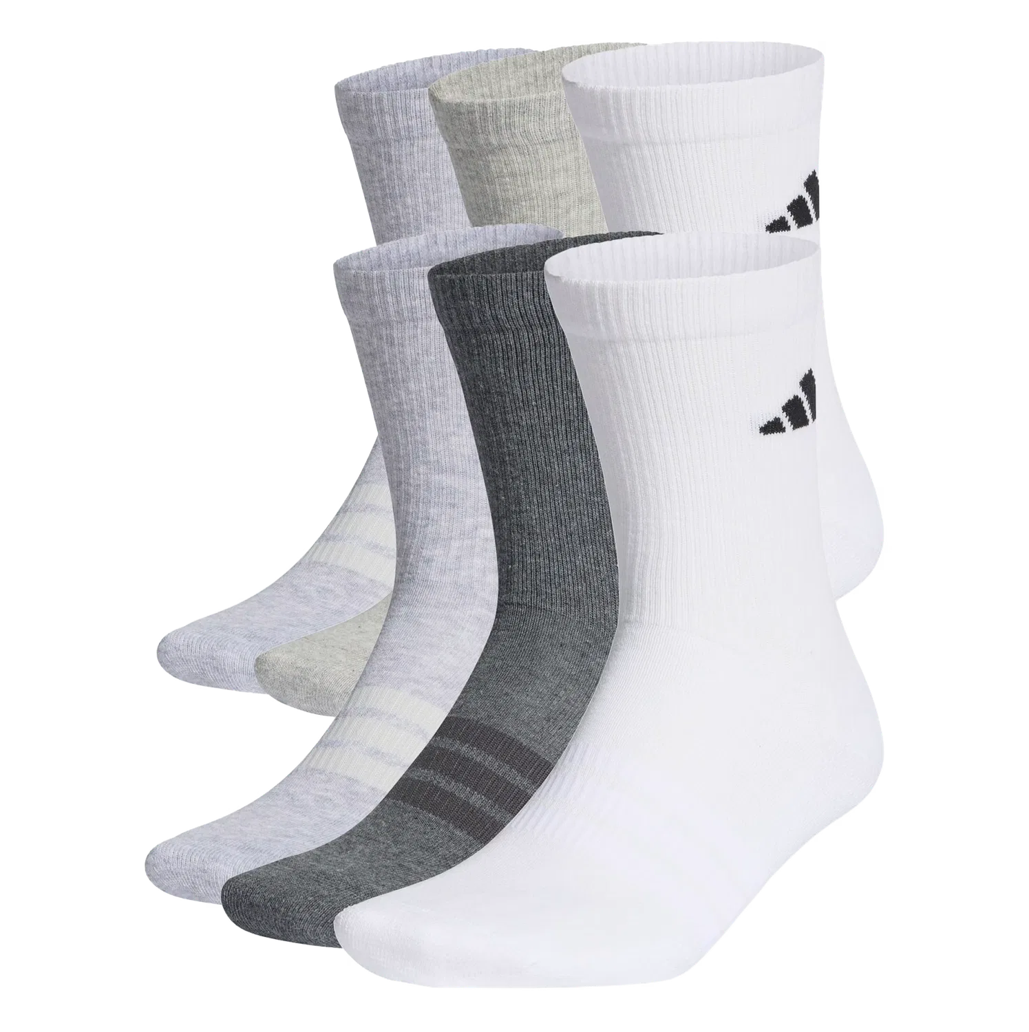 Носки спортивные с амортизацией Adidas 6-pack, белый