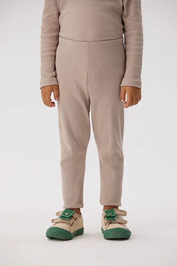 Детские леггинсы для девочек однотонные Nebbati Basic, Beige — фото 2