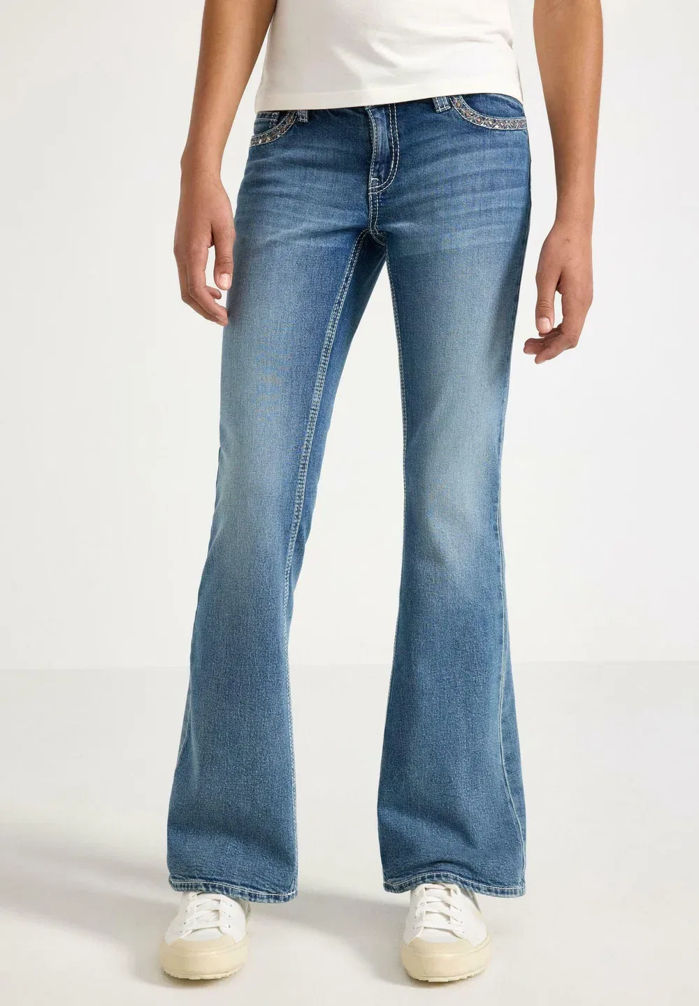 Джинсы-Клеш с низкой посадкой - джинсы-клеш Lindex, Denim — фото 2