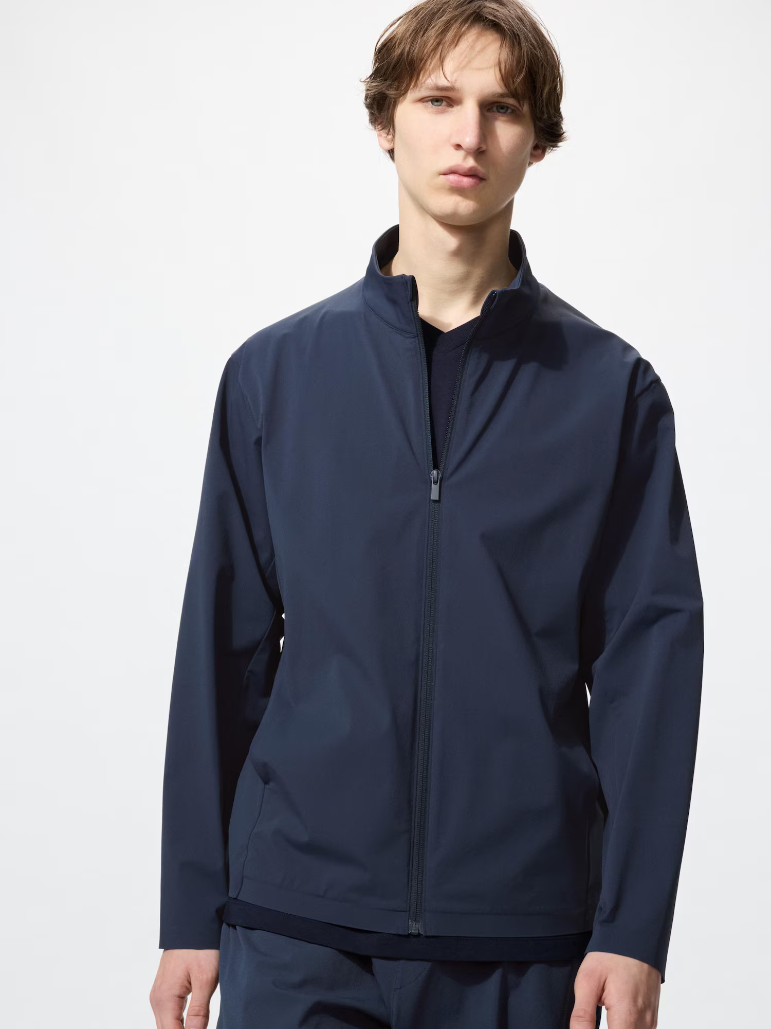 Спортивная куртка высокой эластичности Uniqlo Unisex, 69 темно-синий — фото 3