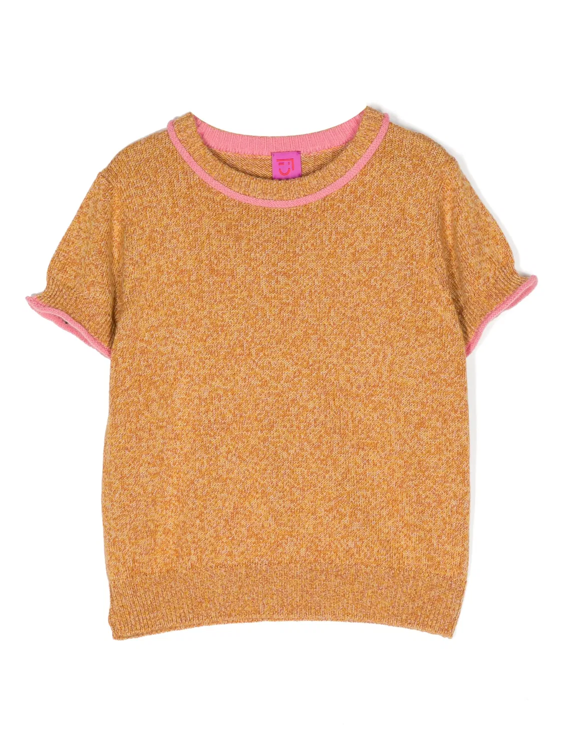 Футболка из хлопка и кашемира Cashmere In Love, горчичный