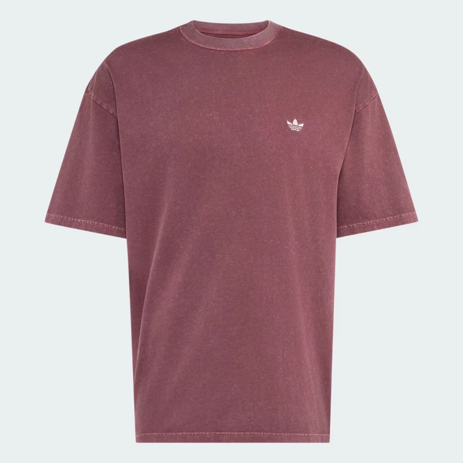 Мужская футболка свободного кроя Trefoil Essentials Adidas Originals, бордовый — фото 4