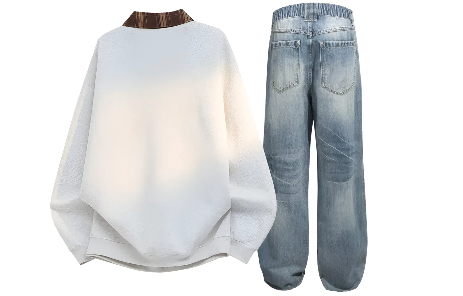 Детский спортивный комплект с отложным воротником City Boy GWAF, Dark Blue Fleece-Lined Top+Blue Pants — фото 4