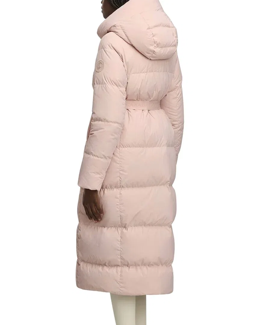 Женский пуховик-парка с поясом Marlow Down Parka Canada Goose, розовый — фото 2