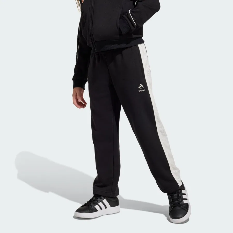 Детские спортивные штаны с принтом Mickey Mouse adidas, Черно-белый