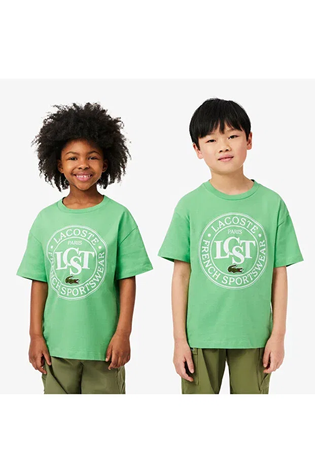 Детская футболка с принтом Lacoste, Green