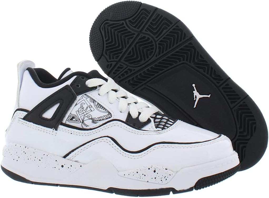 Мужские кроссовки Nike Jordan 4 Retro, размер, белый/черный — фото 2