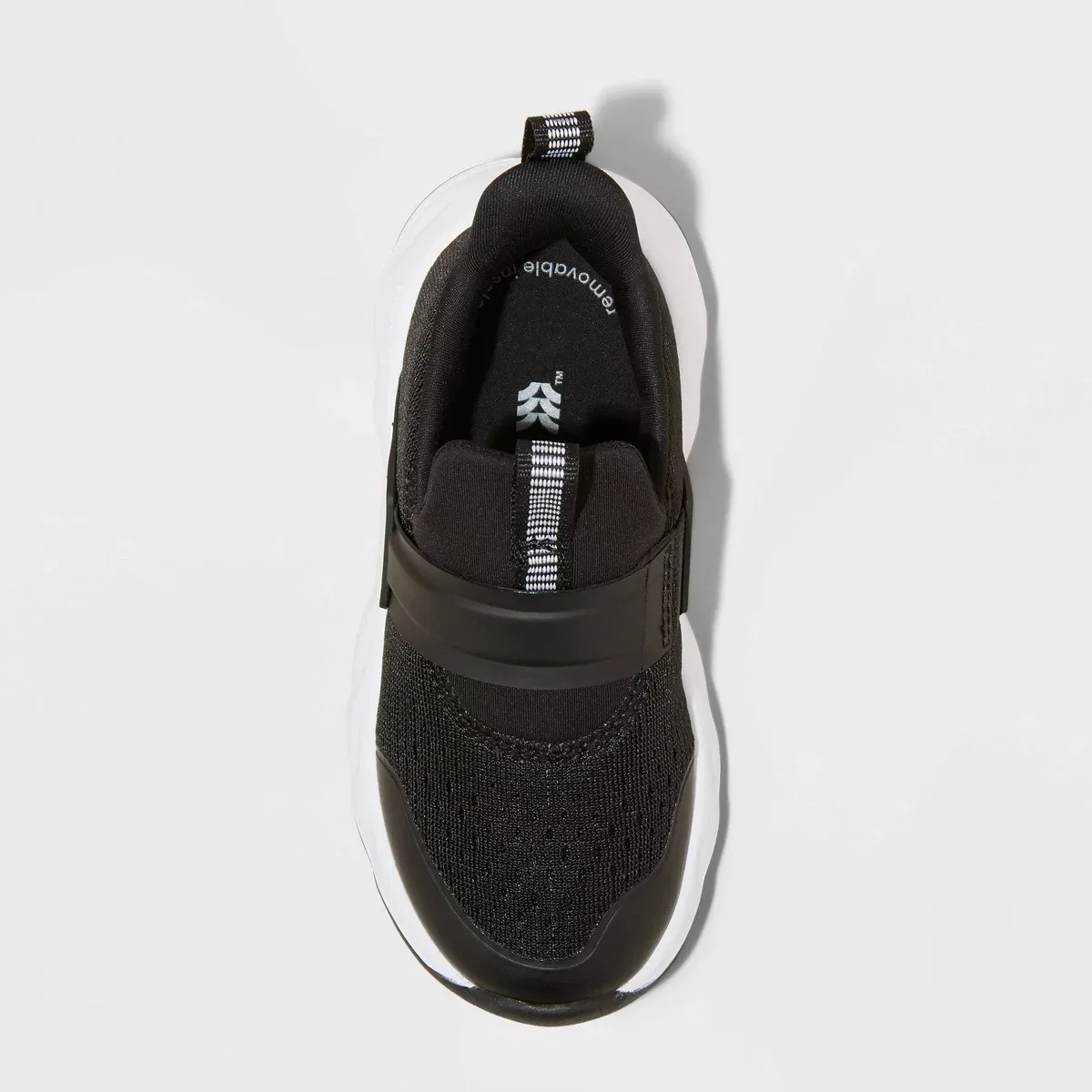Детские кроссовки для девочек с технологией амортизации Dannie Slip-On All In Motion, Black — фото 3
