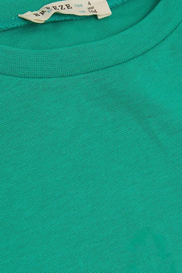 Детская футболка с длинным рукавом Basic Breeze, Green — фото 3