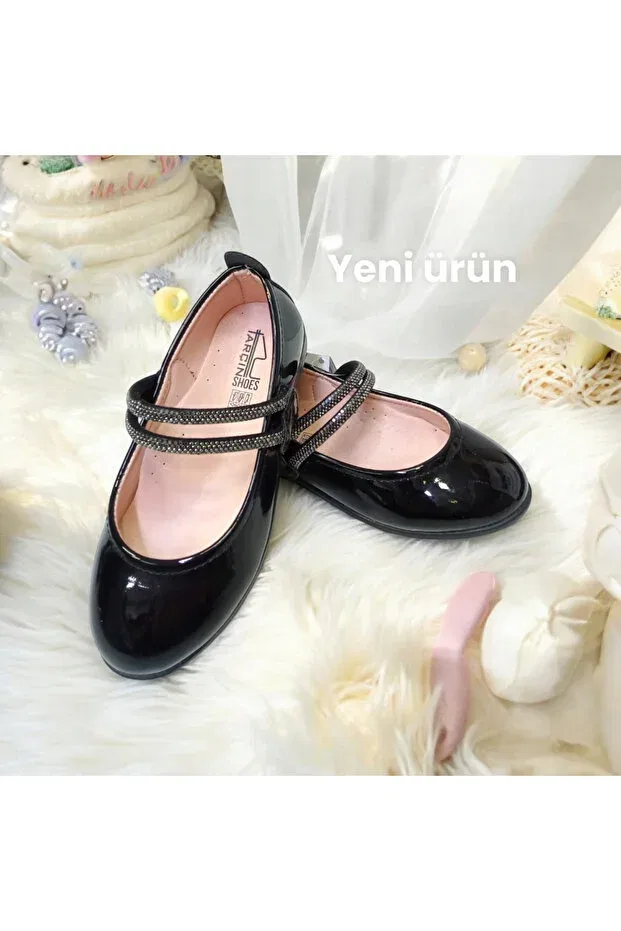 Детские балетки для девочек с принтом Patik Bebe, Black