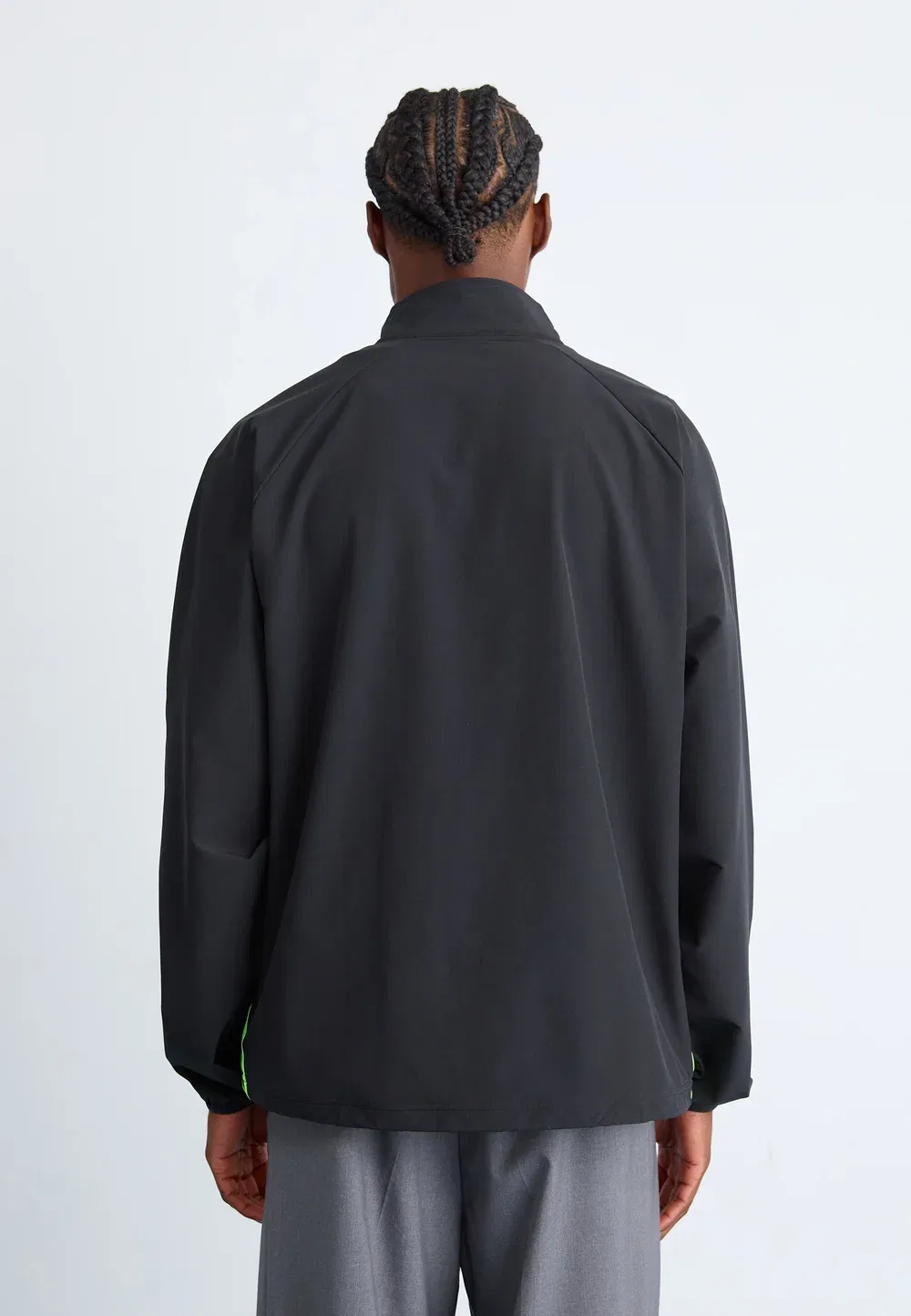 Дрель - летняя куртка Adidas Originals, Black/Signal Green — фото 3