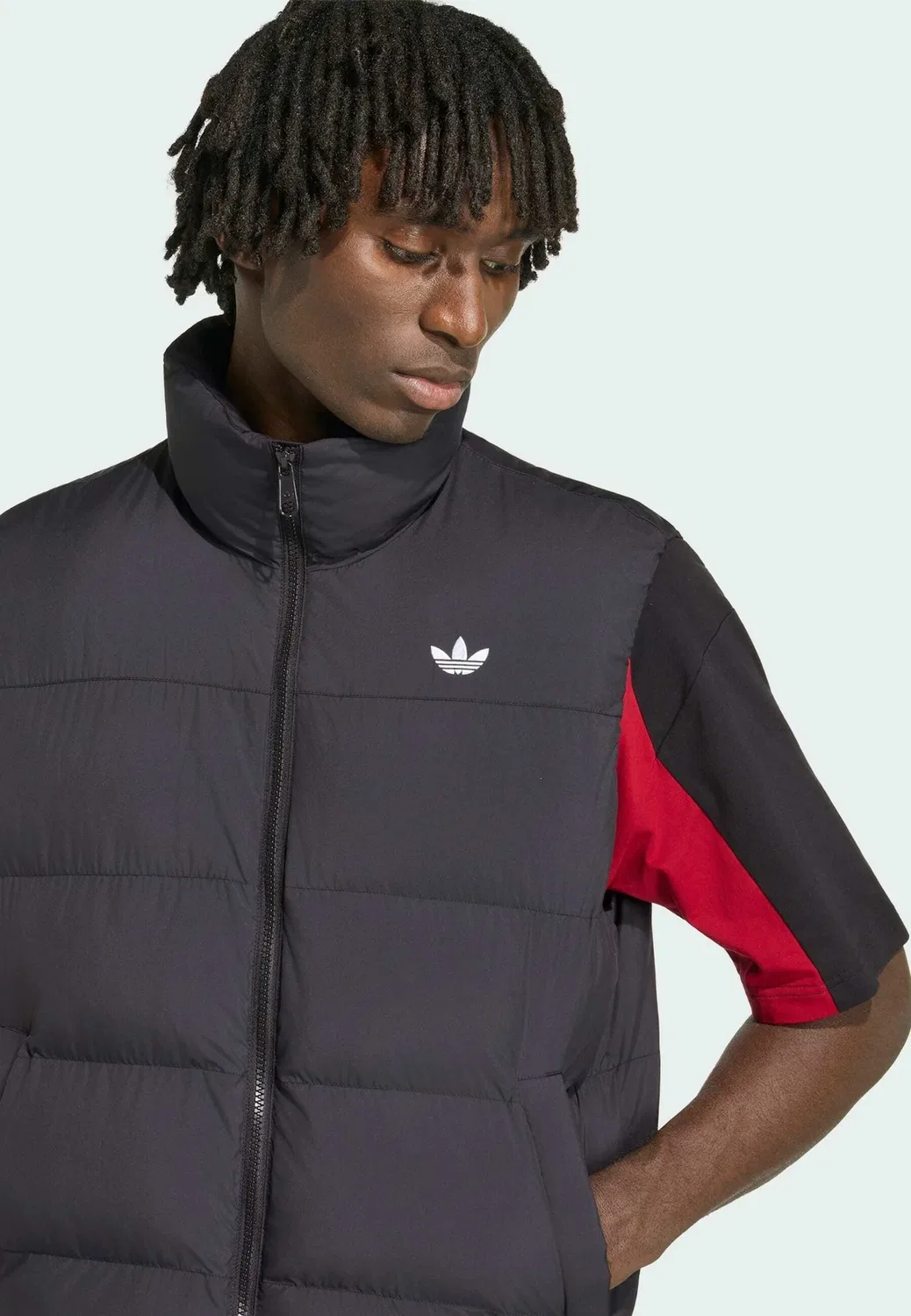 Жилет с воротником-стойкой Adidas Originals, Black — фото 4