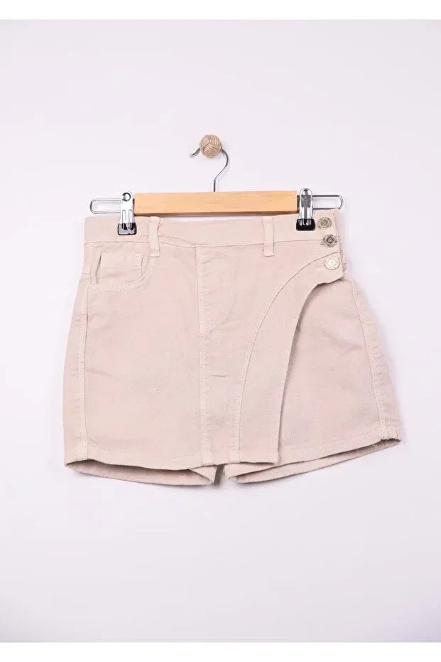 Детские шорты для девочек с высокой талией Eleysa, Beige