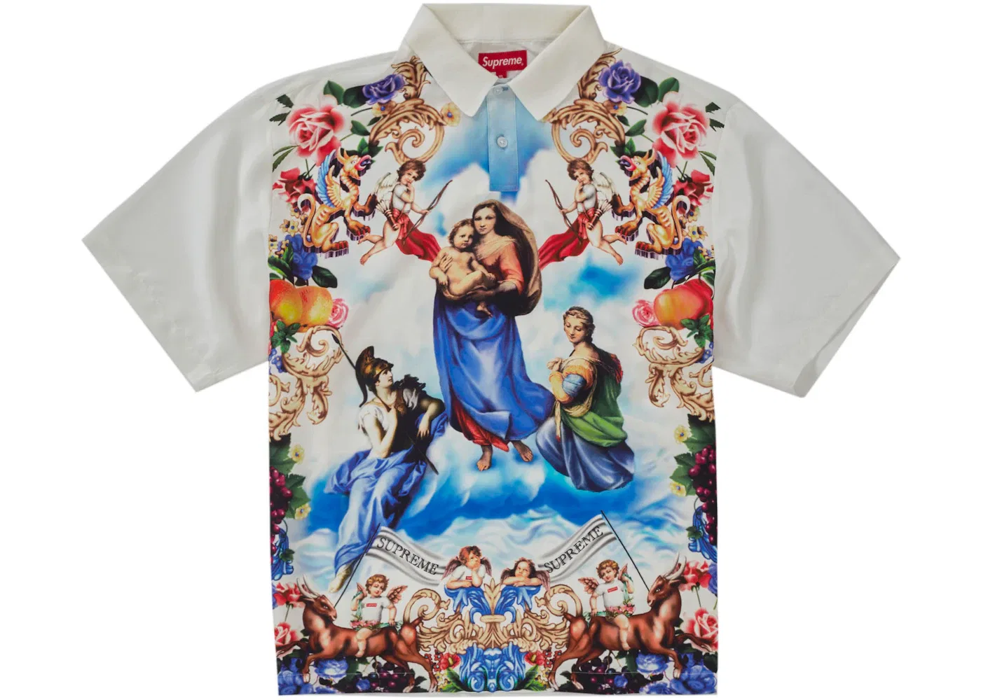 Мужское поло Supreme, White