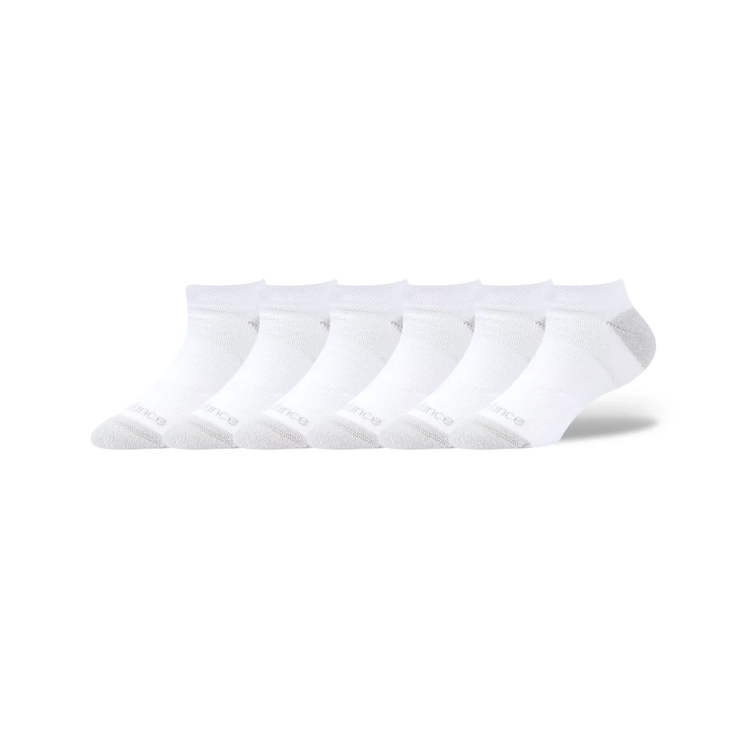 Детские носки-следы с амортизирующей стопой 6 пар New Balance, White