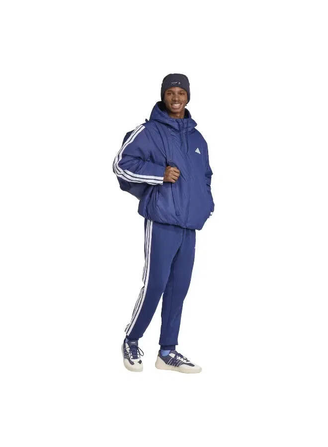 Куртка утепленная с капюшоном Essentials Climawarm 3-Stripes Adidas, синий — фото 4
