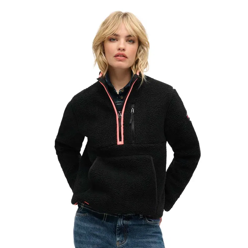 Флисовая куртка Outdoor Superdry, черный