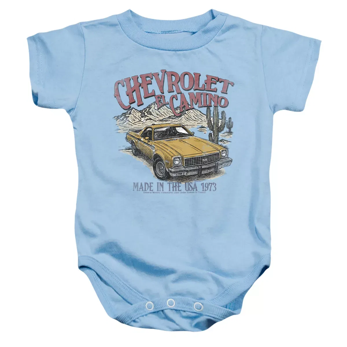 Детское боди с коротким рукавом Chevrolet, Light Blue