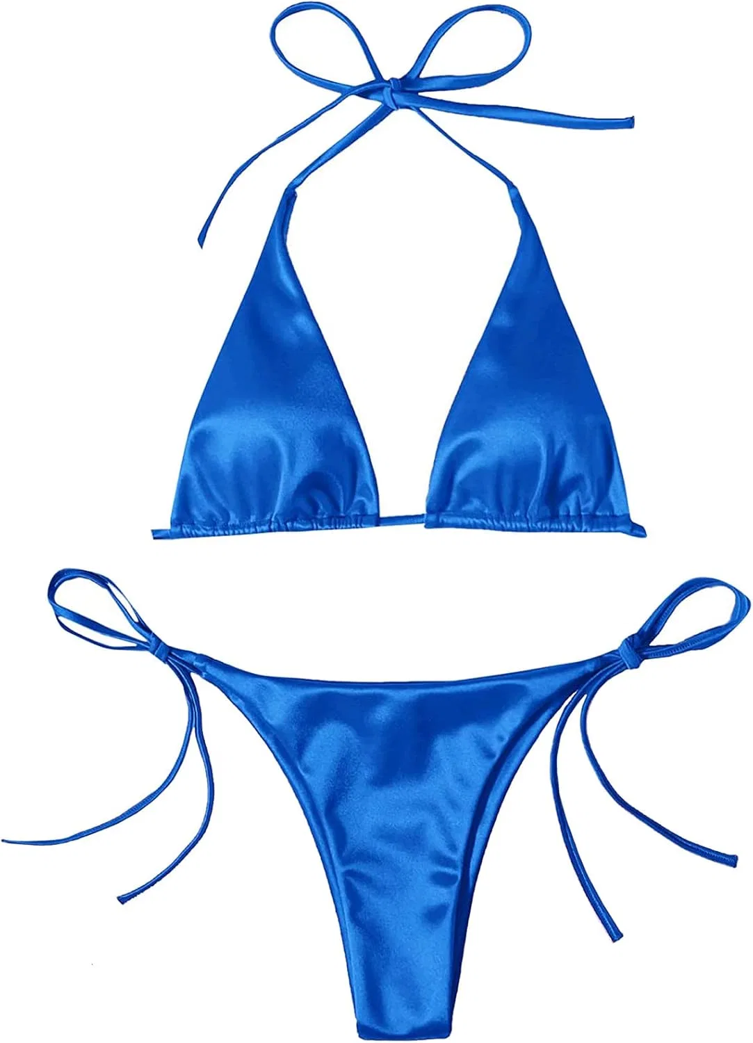 Женский бикини-сет с подкладкой и регулируемыми бретелями Generic, Blue