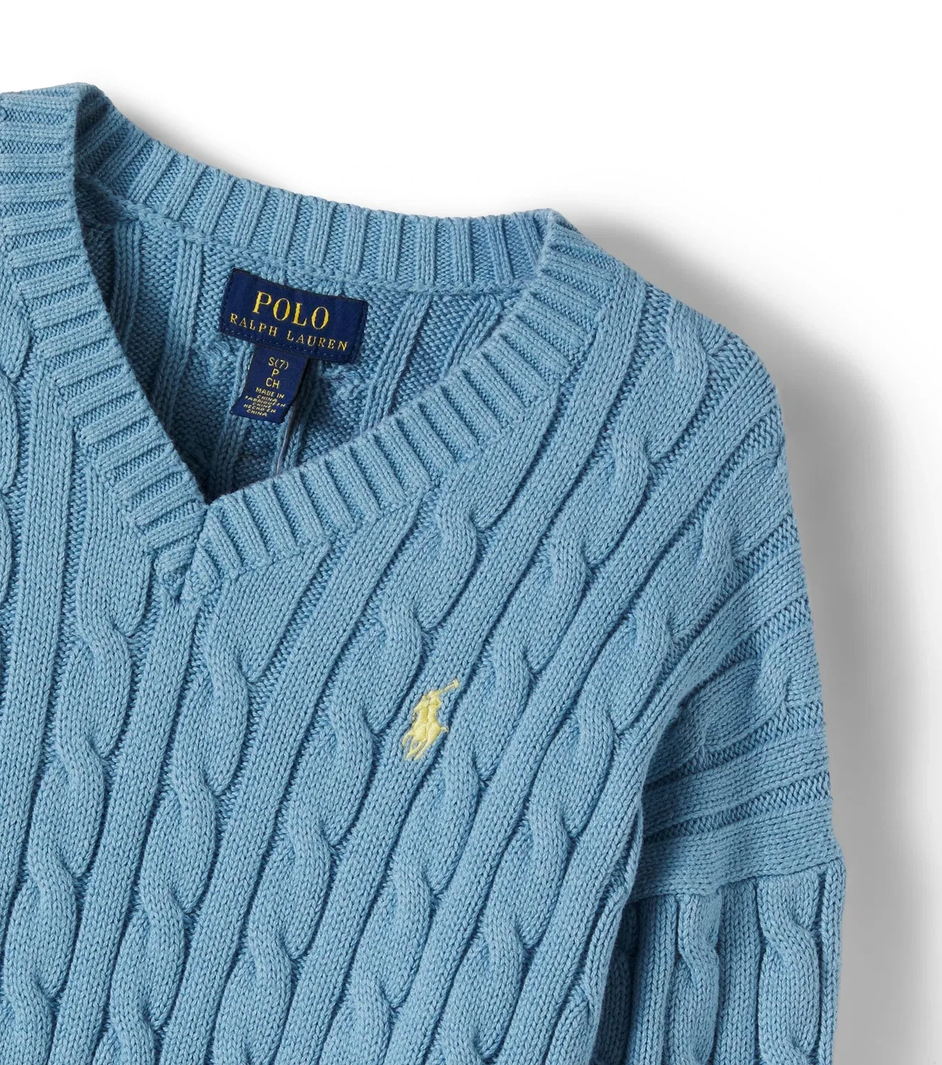 Джемпер с V-образным вырезом Polo Ralph Lauren Kids, синий — фото 4