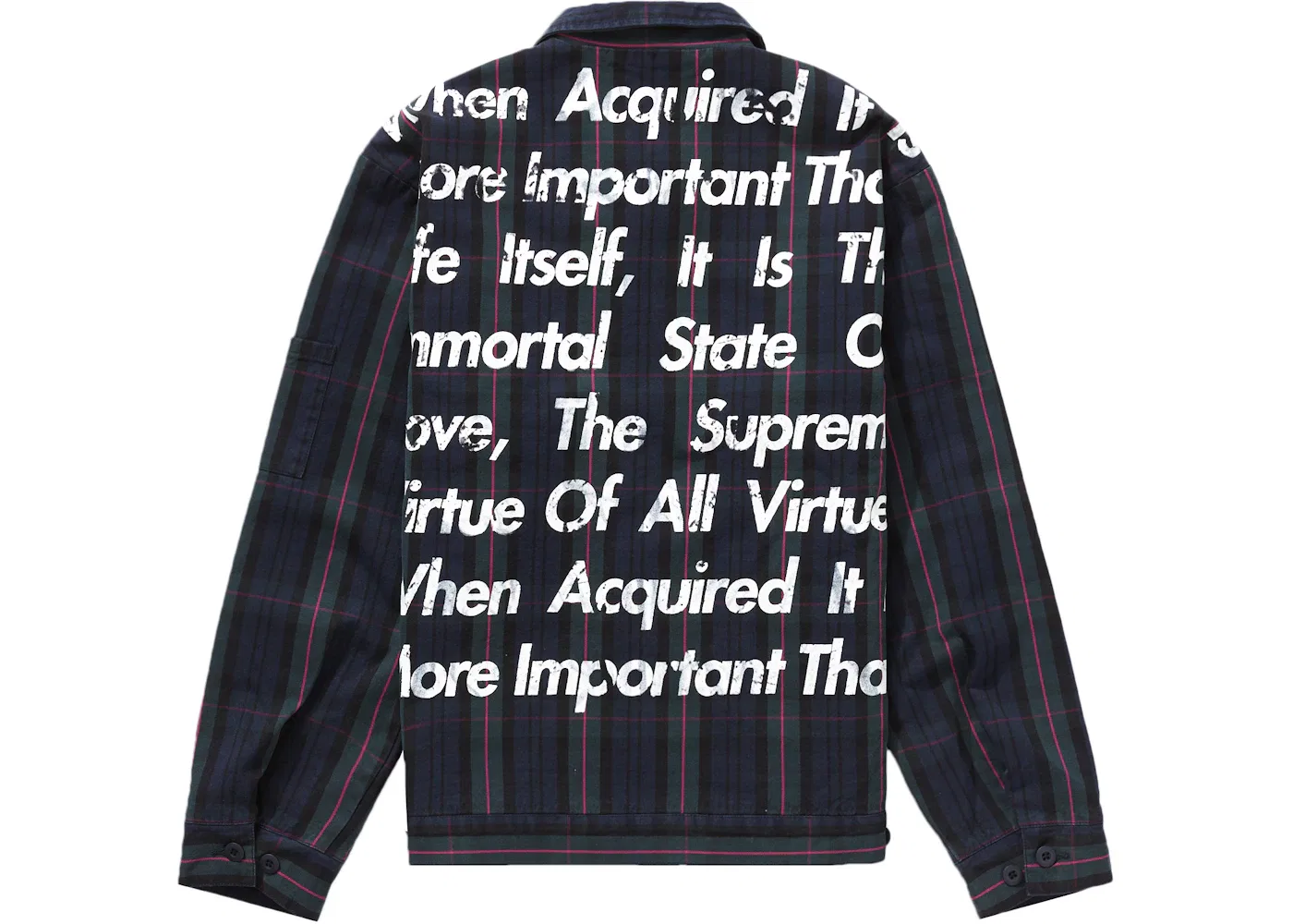 Мужская куртка с принтом JUNYA WATANABE CDG MAN Supreme, Navy Plaid