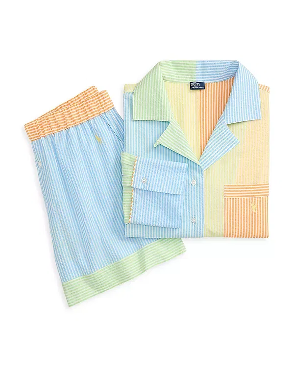 Женская пижама с принтом Pajama Set Polo Ralph Lauren, мультиколор — фото 4